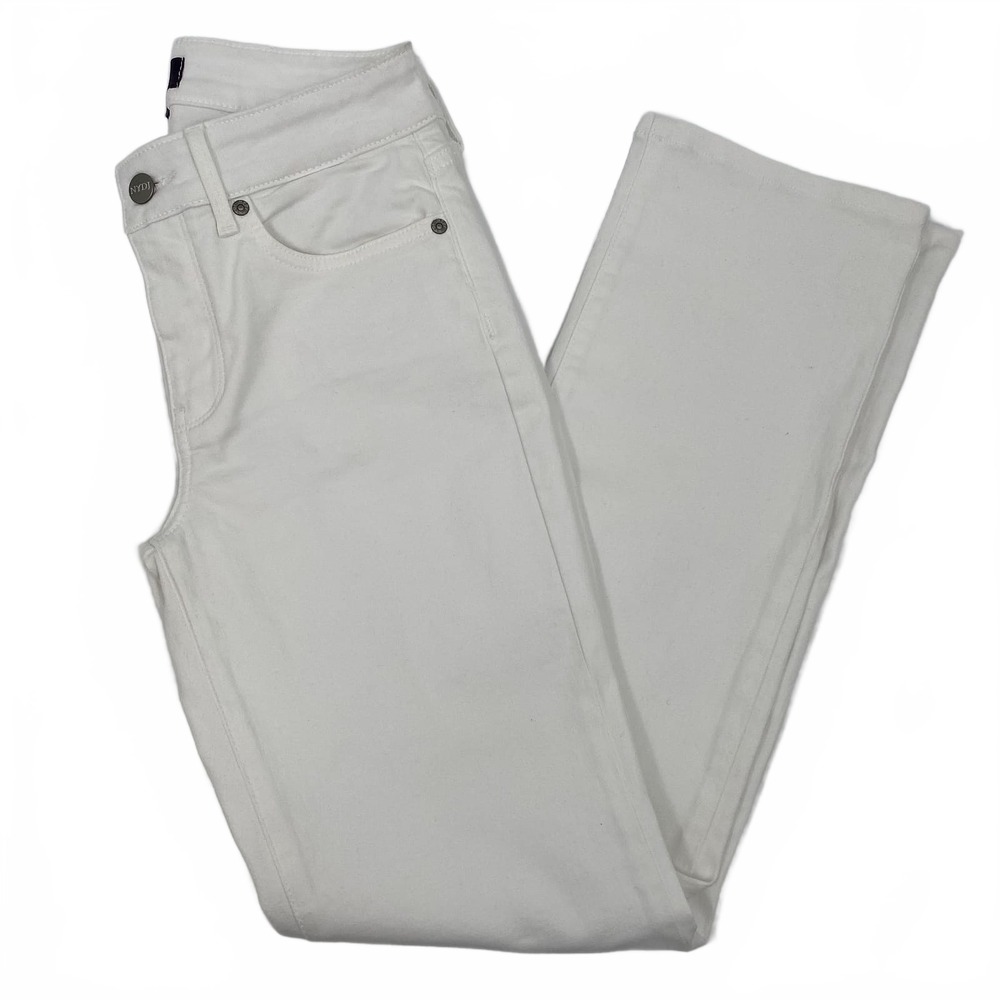 NYDJ White Marilyn Straight Leg Jeans | Womens 0